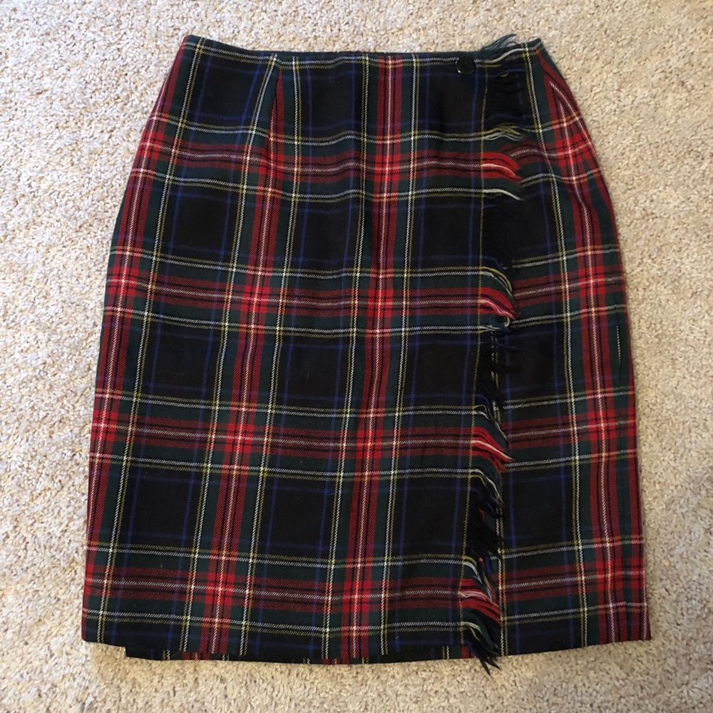 Vintage wool tartan skirt